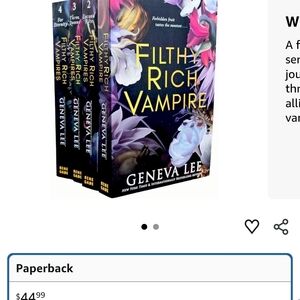 Geneva Filthy Rich Vampire Book Set - Black and Purple